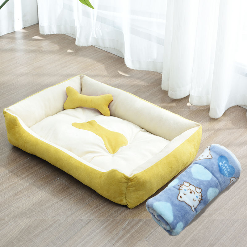 Cama Para Cachorros e Gatos com Cobertor- Sofá/Cama para Pets